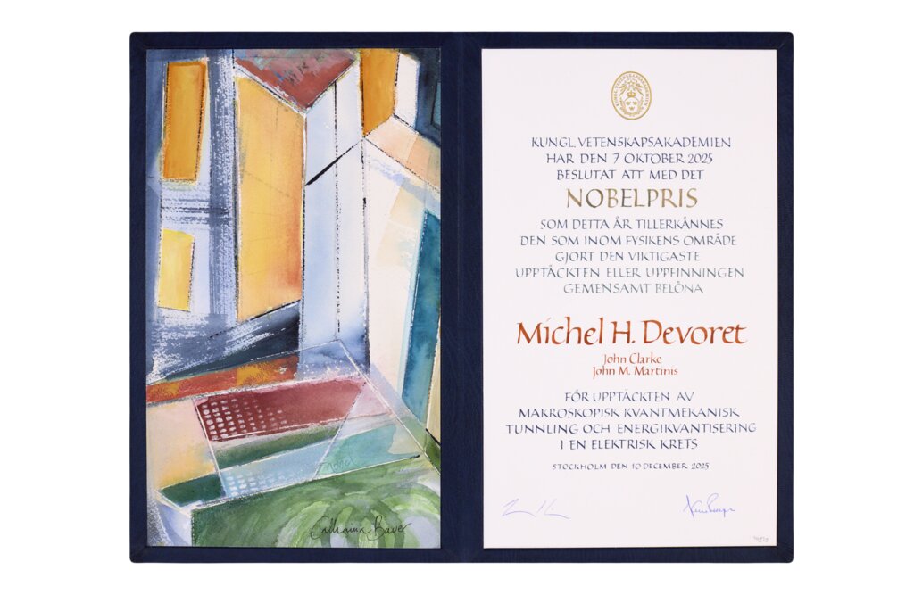Michel H. Devoret's Nobel Prize diploma