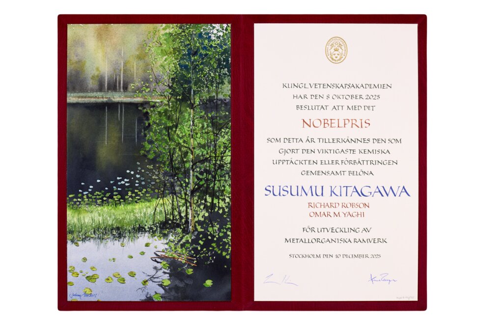 Susumu Kitagawa's Nobel Prize diploma