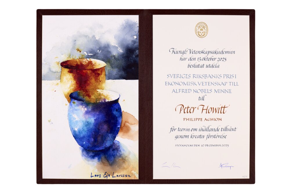 Peter Howitt's diploma