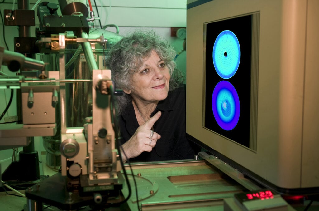 A woman with her lab equipment