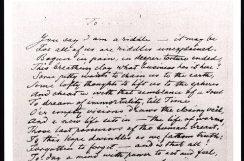 Alfred Nobel's poem The Riddle