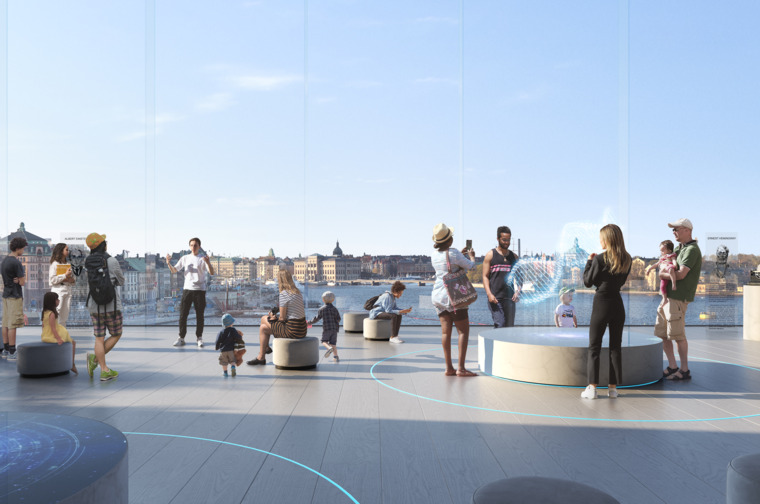 Illustration of the view from inside the Nobel Center