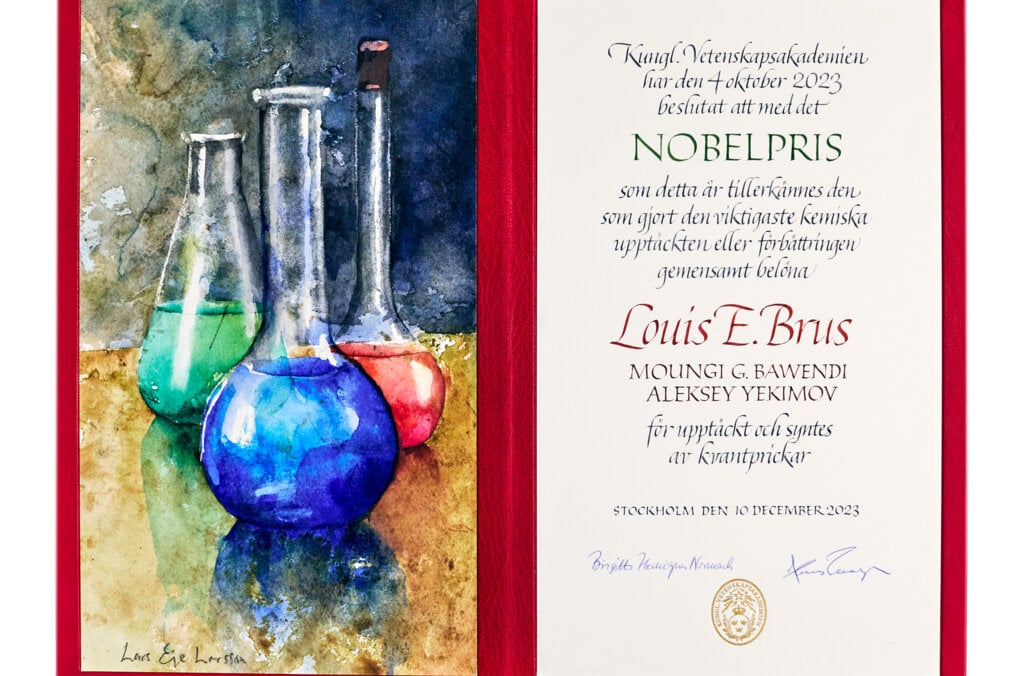 Louis E. Brus - Nobel Prize diploma