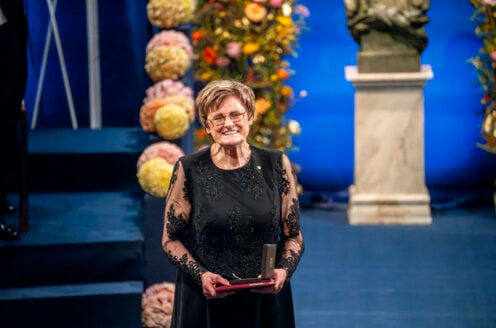 Katalin Karikó after receiving her prize