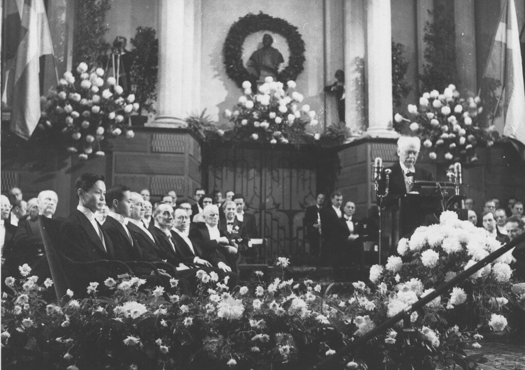 1957 Nobel Prize award ceremony
