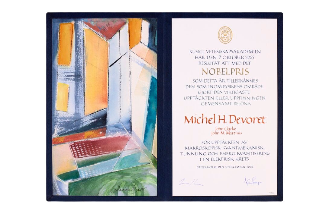 Michel H. Devoret's Nobel Prize diploma