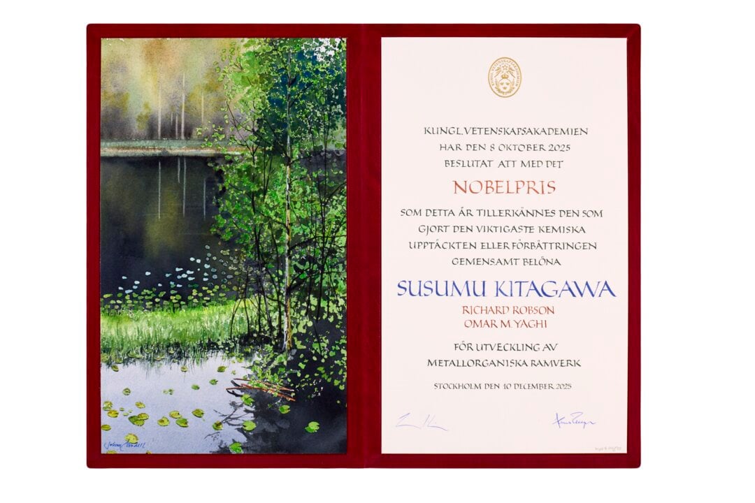 Susumu Kitagawa's Nobel Prize diploma