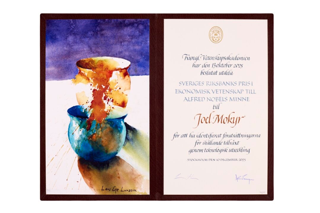 Joel Mokyr's diploma