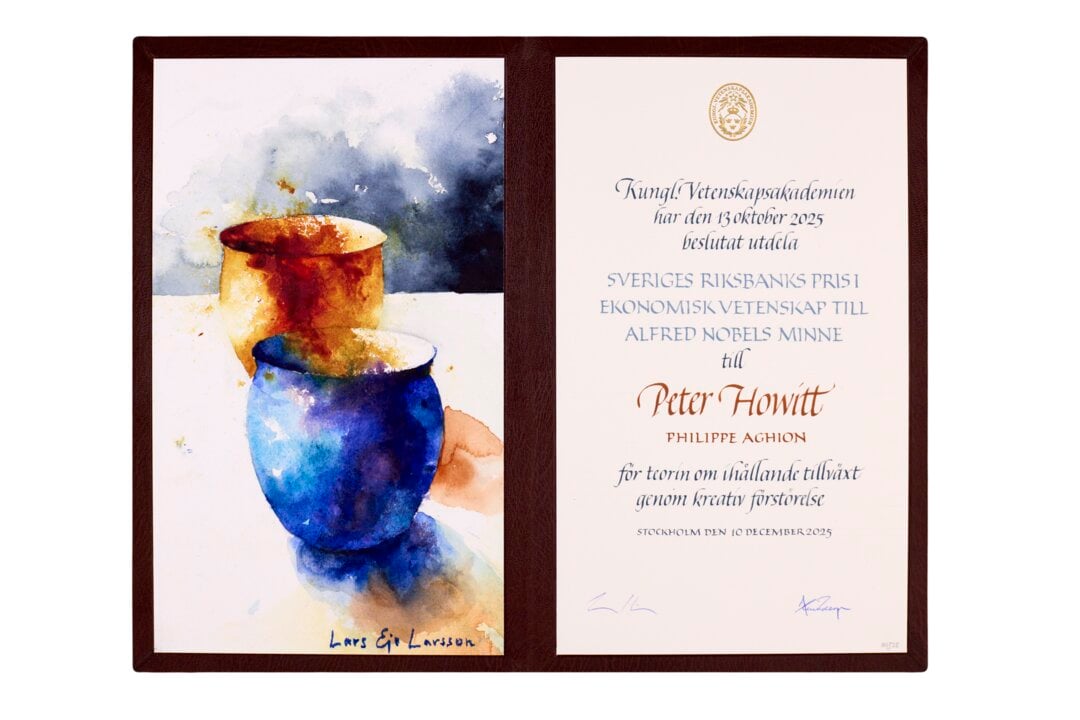 Peter Howitt's diploma