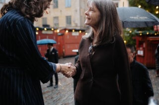 Mary E. Brunkow arriving to the Nobel Prize Museum