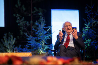 John Clarke lecturing