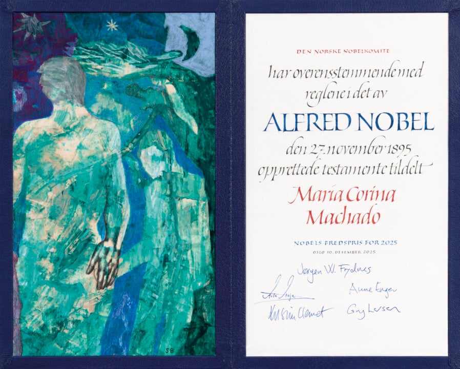 Maria Corina Machado's Nobel Peace Prize Diploma