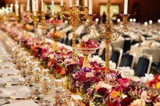 Tables set at the Nobel Prize banquet