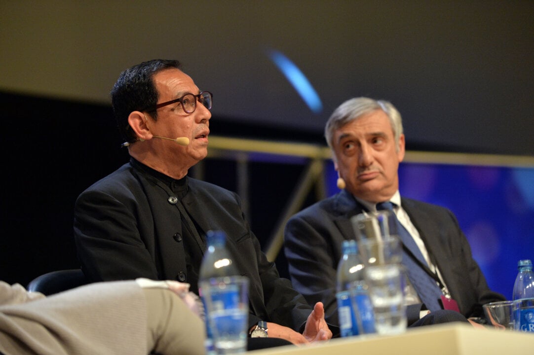 Two persons on stage