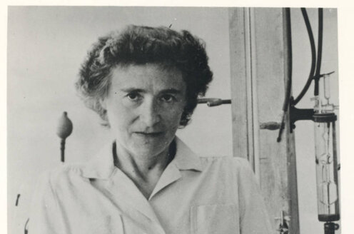 A woman in a laboratory