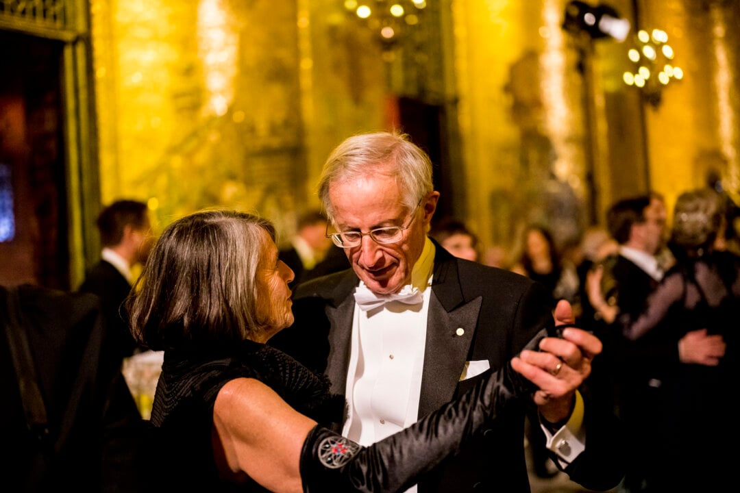 A man and a woman dancing