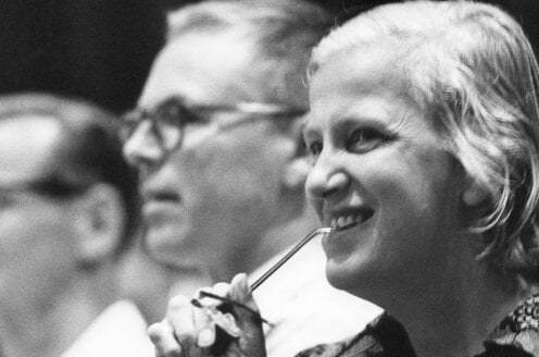 A photo of a smilingwoman