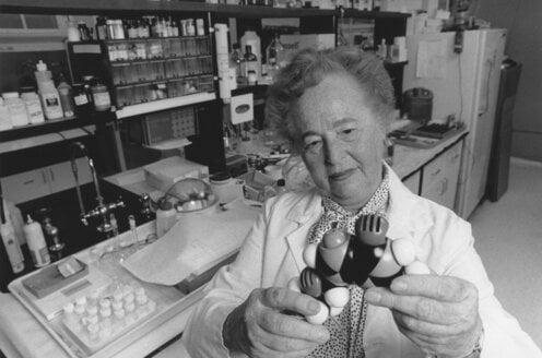 A woman in a laboratory