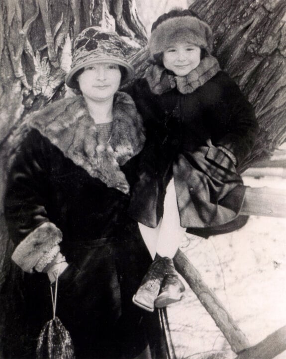 A mother and her young daughter