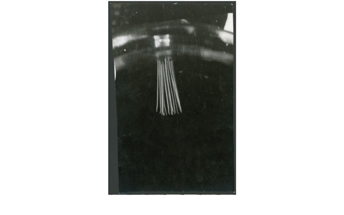 Photograph showing a group of alpha-rays from polonium