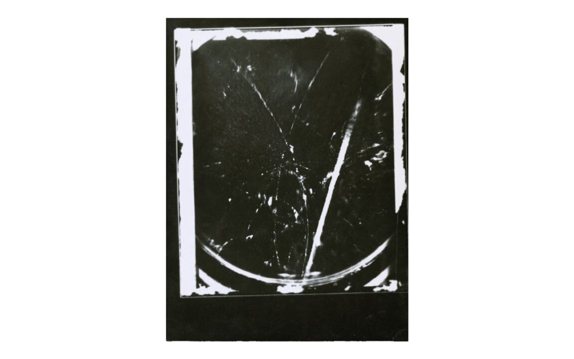 Photograph showing a pair of electrons