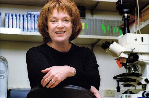 A woman in a laboratory