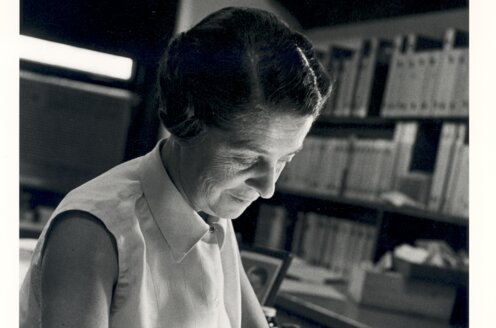 A woman in a laboratory