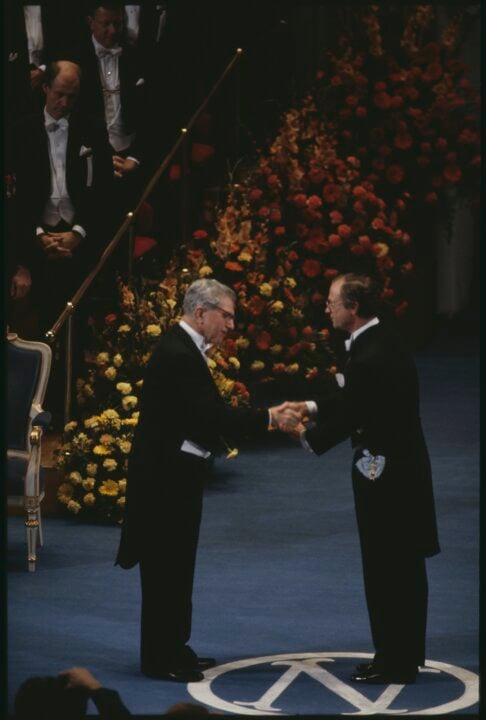 Two men shaking hands