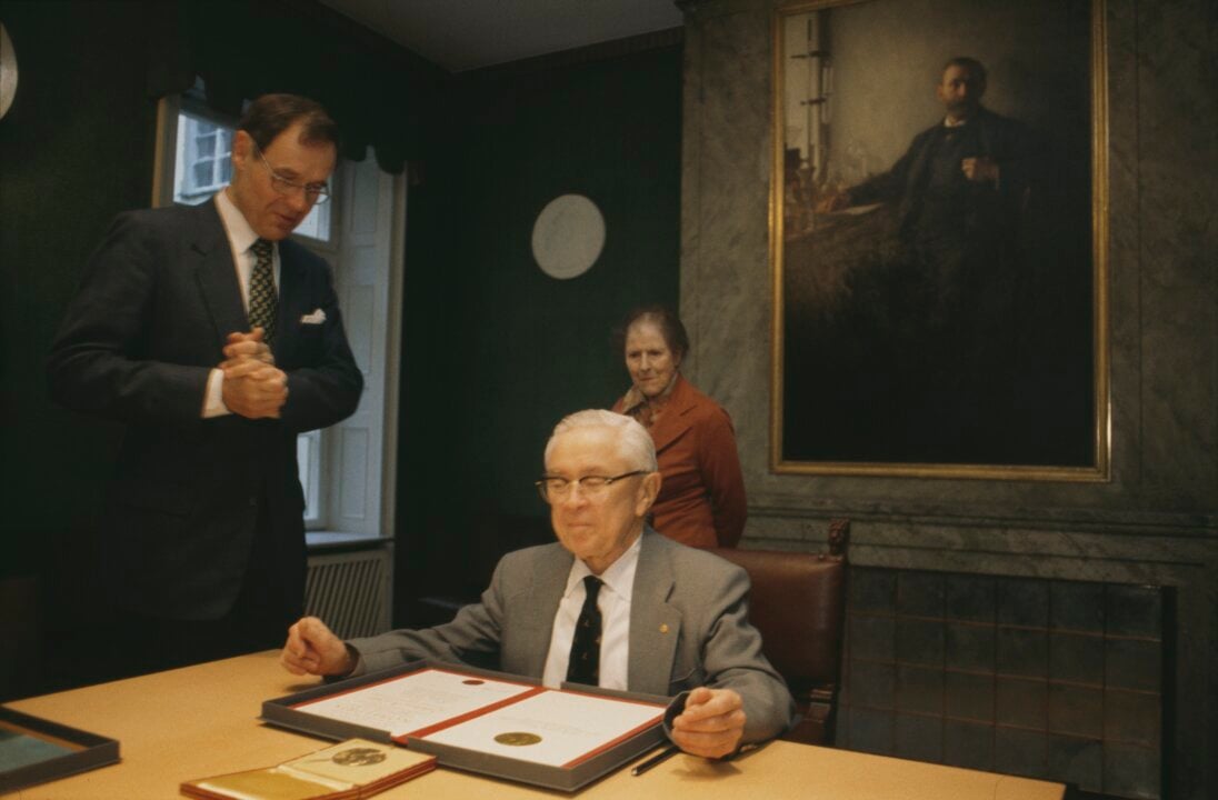A man sitting at a table