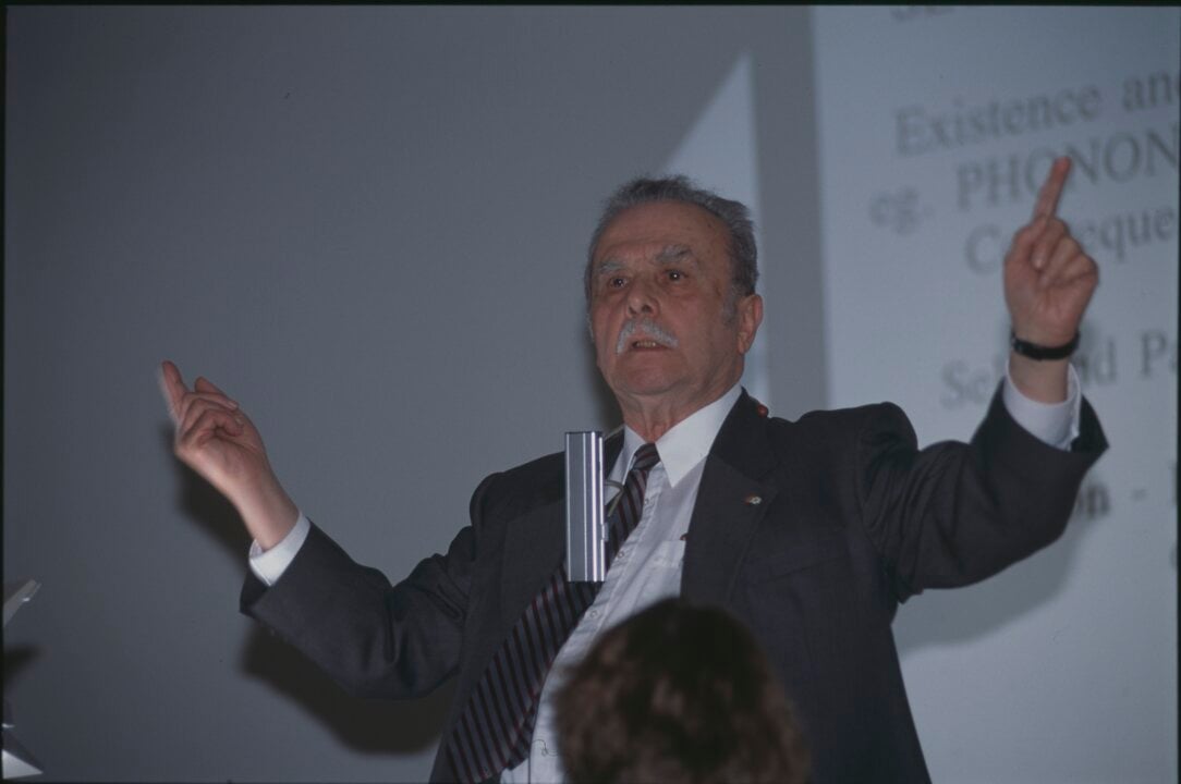 A man delivering a lecture