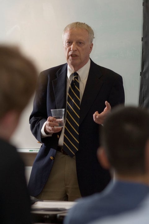 George A. Akerlof lectures at Berkeley