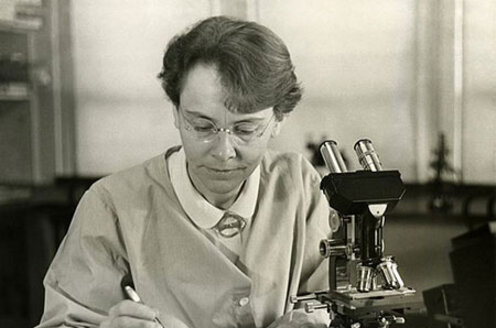 A woman in her laboratory