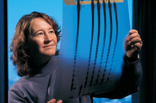 A woman in a laboratory