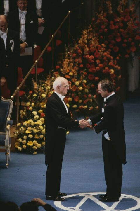 Two men shaking hands