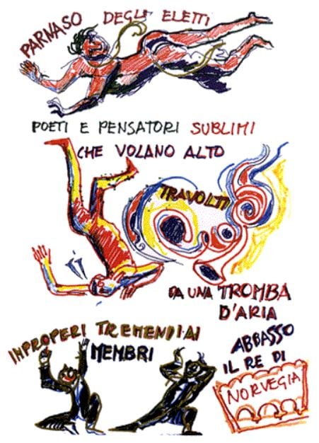 Dario Fo Nobel Lecture illustration