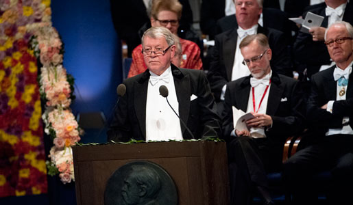 Professor Björn Jonson delivering the Presentation Speech