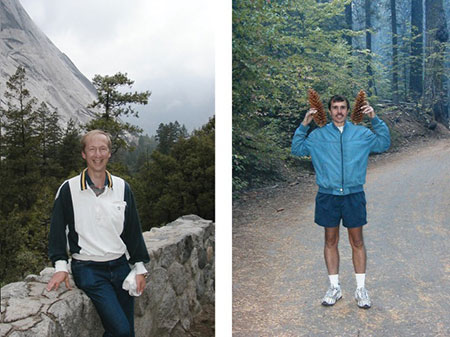 Finding our path. Harald (left) and I (right) on a trip to Yosemite National Park, 2002.