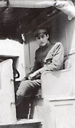 Ernest Hemingway serving as ambulance driver during the war.