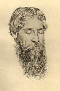 Portrait of Tagore.