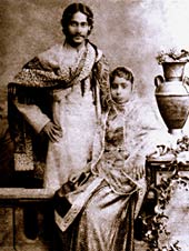 Tagore and Mrinalini Devi.