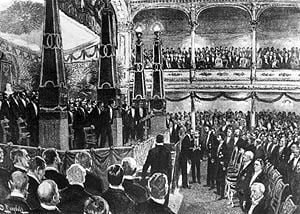 The first Nobel Prize Award Ceremony was held in 1901 at the Royal Academy of Music, Stockholm.