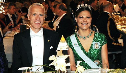 Brian K. Kobilka and Crown Princess Victoria of Sweden at the Nobel Banquet, 10 December 2012