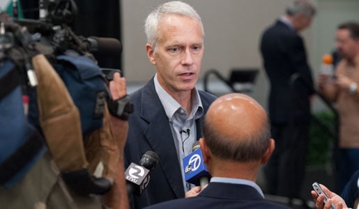 Brian K. Kobilka meeting the press