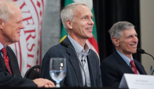 Brian K. Kobilka at the press conference after the announcement of the 2012 Nobel Prize in Chemistry