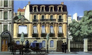 Drawing of Nobel's house