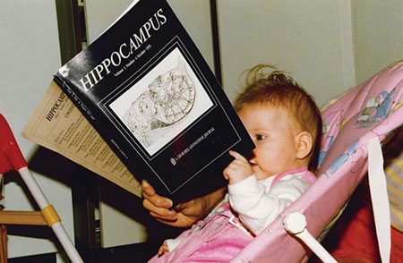 Isabel reads the journal Hippocampus with great interest. This journal was founded in 1990 by Menno Witter and David Amaral.