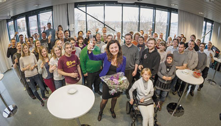 We were awarded a second Centre of Excellence in 2012, the Centre for Neural Computation. This photo is from the celebration, with me, the new Director of our centre in the middle of a wonderful crowd of colleagues.