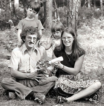 The family with a tiger.