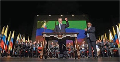 Signature of the Final Peace Agreement at the Teatro Colón in Bogotá on November 24, 2016.