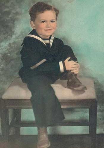 Photo as a young boy.